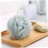 NOLITOY 4pcs Solid Color Mesh Bath Ball Pouf for Exfoliating Skin Convenient Bath Accessories White Green Grey Blue Khaki view 2