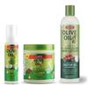 ORS Olive Oil Hold & Shine Wrap/Set Mousse, Fortifying Cream Hair Dress, Olive Oil Incredibly Rich Oil Moisturizing Hair Lotion infused with Castor Oil for Strengthening - Bundle view 1