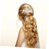 Beatifufu Wedding Headpiece Pearl Hair Comb Bridal Insert Comb Pearl and Diamond Hairpin view 4