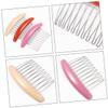 NOLITOY 3pcs Non-slip Hair Side Combs for Women Girls Fashion Hair Accessories for Elegant Hairstyles Orange Pink Beige Parties Everyday Use view 1
