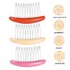 NOLITOY 3pcs Non-slip Hair Side Combs for Women Girls Fashion Hair Accessories for Elegant Hairstyles Orange Pink Beige Parties Everyday Use view 2