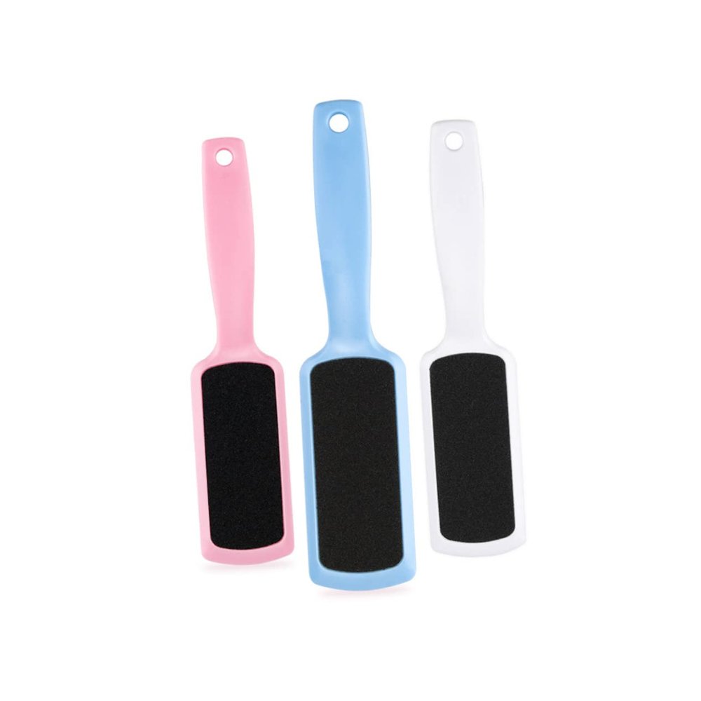 Beatifufu 4pcs Double-Sided Foot File for Hard Skin and Callus Removal Durable Sandpaper Scrubber for Smooth Feet White
