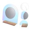 NOLITOY Creative Irregular Makeup Mirror Durable Desktop Cosmetic Mirror for Everyday Use Stable Base for Makeup Shaving High Definition Reflection Unique Design view 2