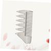 Beatifufu Dual-sided Pocket Beard Comb -static Grooming Tool for Men Portable Shaving Comb Brush for Wallet Use Silver view 2