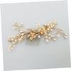Beatifufu Bridal Pearl Rhinestone Flower Hairpin Comb for Wedding Elegant Hair Accessories Random Style view 2