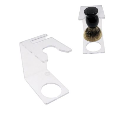 Beatifufu 2pcs Men's Transparent Mane Brush Rack Portable Brush Holder Minimalist Design for Home Travel Use Base for Drip Drying for Grooming Tools