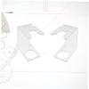 Beatifufu 2pcs Men's Transparent Mane Brush Rack Portable Brush Holder Minimalist Design for Home Travel Use Base for Drip Drying for Grooming Tools view 3