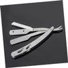 Beavorty 1pc Professional Stainless Steel Vintage Straight Razor Holder Lightweight Shaving Stand for Men Convenient Storage for Home Salon Use view 4