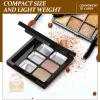 FOMIYES Portable Empty Box Packing Box for Diy Eyeshadow and Blush Compact 6-Cavity Makeup Palette for Travel and Storage view 2