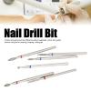 Nail Drill Bit, 6pcs Cuticle Remover Bit Cuticle Removal Manicure Portable Nail Drill Bit for Nail Art Manicure Pedicure Home Salon view 2