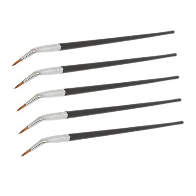 Bent Liner Brush, 5pcs Bent Brush Multifunctional Makeup Angled Brushes, Soft Fiber Hair, Easy to Control, Sturdy Handle Ideal for Concealer, Gel Eyebrow Powder
