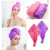 Beavorty 2pcs Ultra Absorbent Hair Turban Towels for Quick Drying Microfiber Hair Wraps Pink Purple Lightweight Lint- for Daily Use Travel and Gym view 1