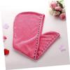 Beavorty 2pcs Ultra Absorbent Hair Turban Towels for Quick Drying Microfiber Hair Wraps Pink Purple Lightweight Lint- for Daily Use Travel and Gym view 2