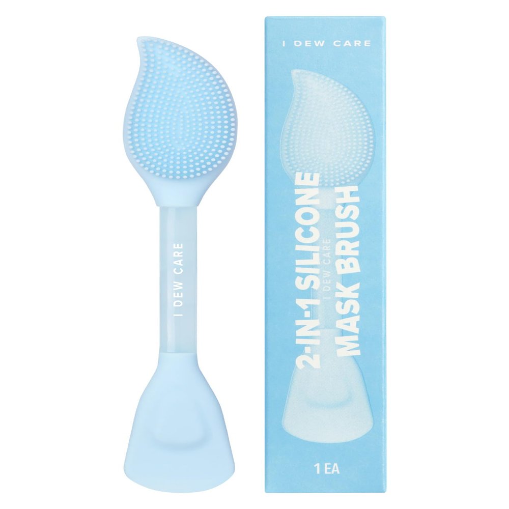 I DEW CARE Skincare Multi-Functional Applicator - 2-in-1 Cleansing Firming Silicone Mask Brush | Soft & Silky Hygenic, Facial Tool, Easy to Wash, Sustainble, Glass Skin, Jelly Spatula