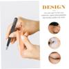 DOITOOL 2-in-1 Tweezer Comb for Women Stainless Steel Eyebrow Tweezers Clamps Makeup Tools Set 3pcs view 2