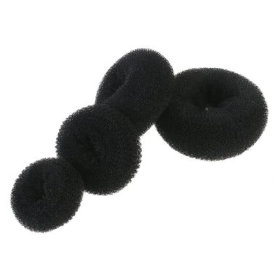 Beatifufu 4pcs Hair Bun Maker Small Medium Large Plus Large Easy to Use Hair Donut Styling Tool for Neat Updos Daily Styles for Weddings Proms and Dance Black