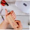Beatifufu 1pc Wooden Nail Brush Comfortable Bristle Tool for Nail Cleaning and Manicure for Home Salon Use Portable Design Natural Wood Color view 3