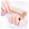 Beatifufu 1pc Wooden Nail Brush Comfortable Bristle Tool for Nail Cleaning and Manicure for Home Salon Use Portable Design Natural Wood Color view 4