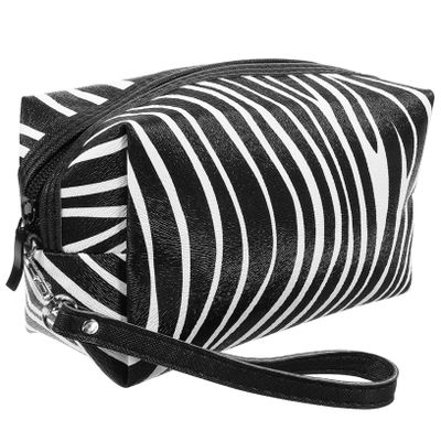 to Pu Bags Weave for Cosmetic Toiletry Travel Makeup Accessories Large Cosmetology Hair Toiletries, As Shown, 19.5x10.5cm