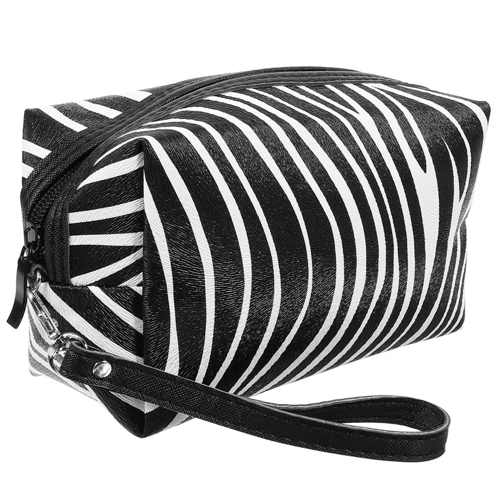 to Pu Bags Weave for Cosmetic Toiletry Travel Makeup Accessories Large Cosmetology Hair Toiletries, As Shown, 19.5x10.5cm