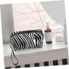 to Pu Bags Weave for Cosmetic Toiletry Travel Makeup Accessories Large Cosmetology Hair Toiletries, As Shown, 19.5x10.5cm view 3
