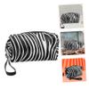to Pu Bags Weave for Cosmetic Toiletry Travel Makeup Accessories Large Cosmetology Hair Toiletries, As Shown, 19.5x10.5cm view 4