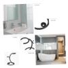 DOITOOL Beard Organizer Holder Brush Holder Easy to Use Nonslip Base Space-saving Design Black view 2
