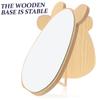 DOITOOL Desk Makeup Mirror Wooden Vanity Mirror Set of 2 Small Mirrors for Office Bedroom Dressing Table Makeup Mirrors view 2