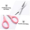 NOLITOY 3pcs Stainless Steel Scissors Round Tip Nose Hair Scissors Professional Makeup Eyelash Cutters Beauty Tools Set for Home Travel view 4