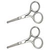 Speert SC2041E Manicure Round Tip Scissors 2 Pack Stainless Steel Pedicure Facial Hair Nose Grooming Nails Eyebrow Eyelash view 1