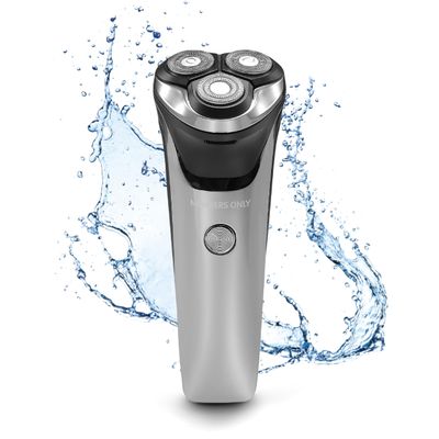 Members Only Electric Razor for Men, Lithium Metallic Cordless 3 Heads Rotary Shaver, Precision Trimming, Close Shave with Built-in Pop-up Trimmer, IPX6 Waterproof, USB Rechargeable Battery