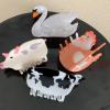 Chicken Hair Clips,Rooster Claw Clips,Chick Shape Hair Clips,Hen Hair Claw Clips,Animal Shape Hair Jaw Clips,Acetate Hair Clips for Girls,Big Claw Barrettes for Women (Chicken) view 4