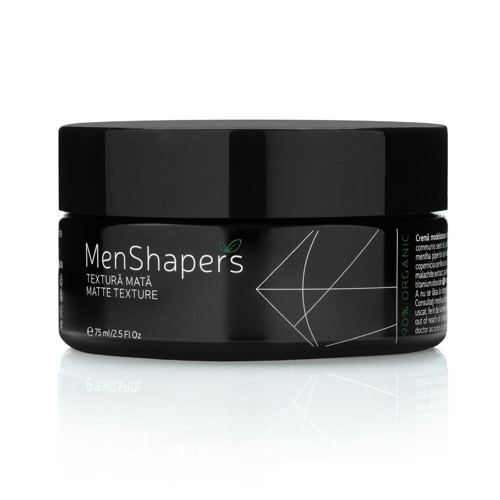 MenShapers Professional Hair Styling Cream, Organic Mens Hair Paste, Matte Finish Medium Hold, Natural Look Hair Cream For Men Suitable For All Hair Types