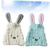 balacoo 2pcs Bunny Drying Cap Fleece Hair Towel Cap for Fast Hair Drying Soft Absorbent Care Accessory view 3