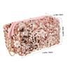 1pc Cosmetic Bag Portable Bling Bag Glittery Multifunctional Women Toiletry Bag Sequin Toiletry Bags for Women Velvet Girls Toiletry Bag for Large Led Pink Oxford Cloth view 3
