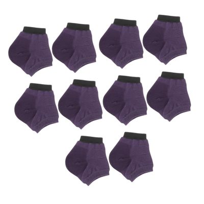 Beatifufu 5pairs Moisturizing Heel Socks for Cracked Feet Gel Socks Comfortable Cotton Blend Daily Use for Dry Purple