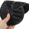 Balacoo Makeup Brush Cleaner Makeup Tool Cleaner Pad Cleaner Mat for Makeup Tools Makeup Tool Cleaning Pad Cleaner Mat for Makeup Brush Make up Cleaning Bowl, 16.80X10.80X0.80CM, Black view 4