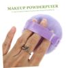 balacoo 2pcs Velour Makeup Puff for Loose Powder Double-sided Portable Round Design for Compact Travel Cosmetic Application view 3