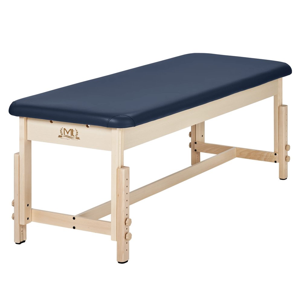 Master Massage Tables Harvey Treatment Stationary Massage Tables, Athletic Bed, Clinical Hospital Treatment Exam Bed for Clinic, Athlete Training Tattoo Acupuncture Spa Salon Facial Bed, Blue