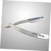 balacoo Stainless Steel Manual Shaving Razor for Men Traditional Barber Tool for Beard and Hair Grooming Silver Finish Easy to Use Suitable for Salon and Travel view 4