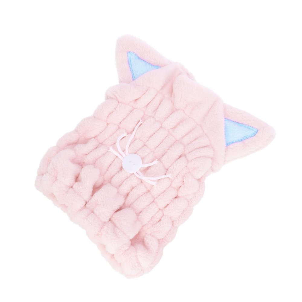 Beatifufu Cat Ear Quick Drying Towel for Hair Ultra-Absorbent Fast Hair Cap Lightweight Comfortable for Gym Travel Daily Use