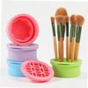 Housoutil Makeup Brush Cleaning Bowl Brush Cleaner Tool Brush Cleaning Pad for Safe Use view 3