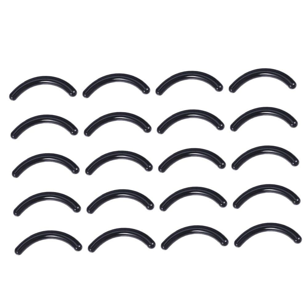 balacoo 120pcs Silicone Eyelash Curler Replacement Pads Durable Black Strips for Curly Lashes High Elasticity Refill Pads for Women Makeup Tools