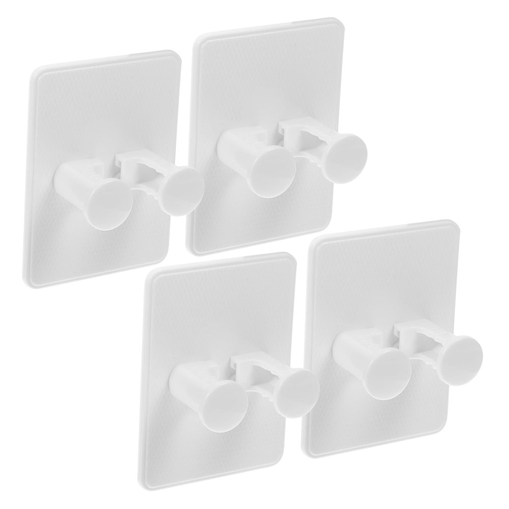 DOITOOL 4pcs Wall Mounted Holder Bathroom Storage Rack for Shaving Accessories Multifunctional Design Space-saving Organizer for and Bathroom Supplies