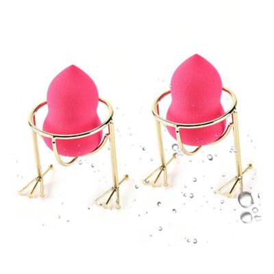 Balacoo 3pcs Makeup Sponge Storage Shelf Suitcase Sponge Makeup Holder Chicken Beauty Sponge Storage Rack Gourd Eggs Powder Puff, Medium, Golden