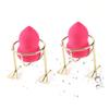 Balacoo 3pcs Makeup Sponge Storage Shelf Suitcase Sponge Makeup Holder Chicken Beauty Sponge Storage Rack Gourd Eggs Powder Puff, Medium, Golden view 1