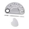 Beatifufu Stainless Steel Nail Art Mixing Palette Set with Color Mixing Stick Compact Manicure Display Boards for Nail Art and Makeup Kit for Professional Use view 1