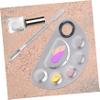 Beatifufu Stainless Steel Nail Art Mixing Palette Set with Color Mixing Stick Compact Manicure Display Boards for Nail Art and Makeup Kit for Professional Use view 4