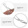 DOITOOL Scissors Shaped Tweezers Straight Tip Silver Eyebrow Tweezer Stainless Steel Material 8.5cm for Facial Eyebrow Hair Removal view 2