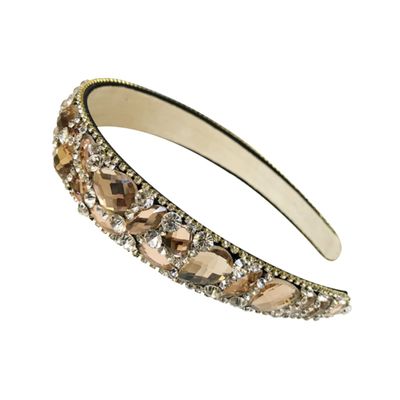 NOLITOY Rhinestone Hair Hoop Headband for Women Vintage Wide-edge Crystal Hair Band Lightweight and Comfortable for Occasions Elegant Accessory for Girls and Women